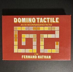 Vintage 70s Tactile Domino Puzzle Game Designed By Fernand Nathan 22 Pcs 1977